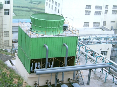 Square countercurrent cooling tower
