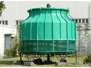 Round countercurrent cooling tower